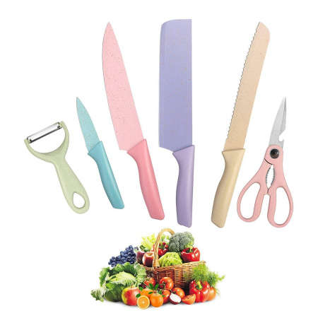 Corrugated Kitchen Knife Set 6 Piece