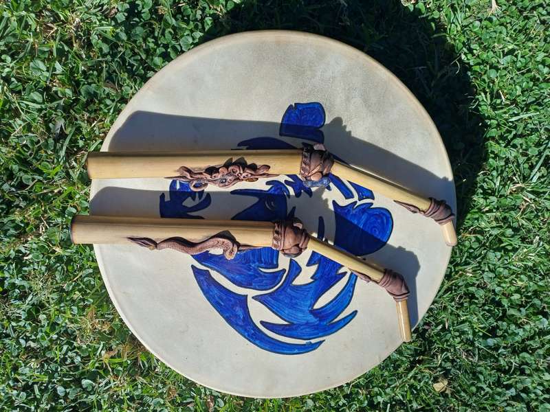 Large Tepi made from Bamboo with clay faces