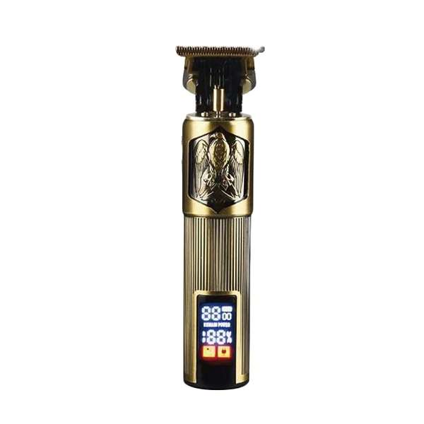LCD Display Electric Hair Clipper Rechargeable Hair Clipper Gold