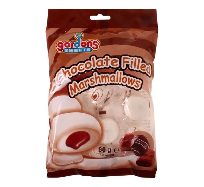 Gordons - Sweets - Chocolate Filled Marshmallows - 80g - 4 Pack