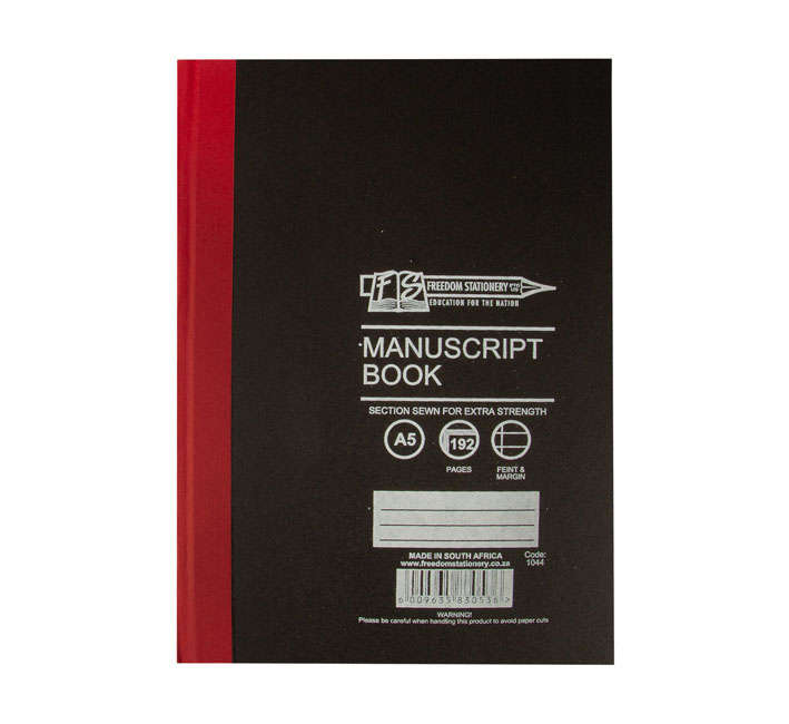 "Manuscript Book - Feint & Margin - White Pages - A5 - 192 Pages - 30 Pack"