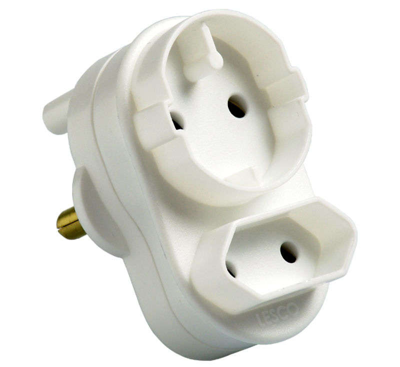 "Plugtop - Household Accessories - White - 3 Prong - 2 in 1 - 12 Pack"