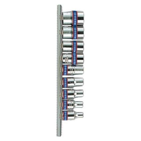 King Tony - Socket Set 1/4 Metric Rail 4-13Mm 6P - 2 Pack
