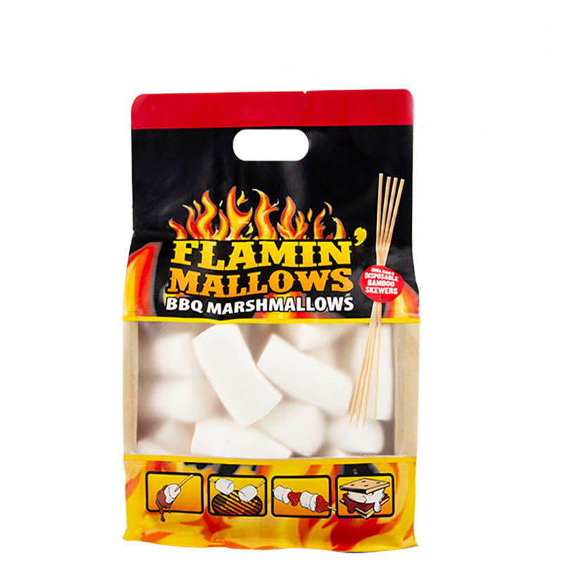"Marshmallows - Giant - With Bamboo Skewers - 400g - 8 Pack"
