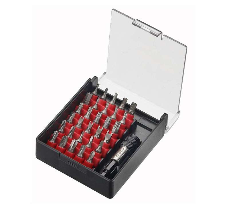Force - 1/4 Dr 31 Piece Bit Set W/Mag Holder