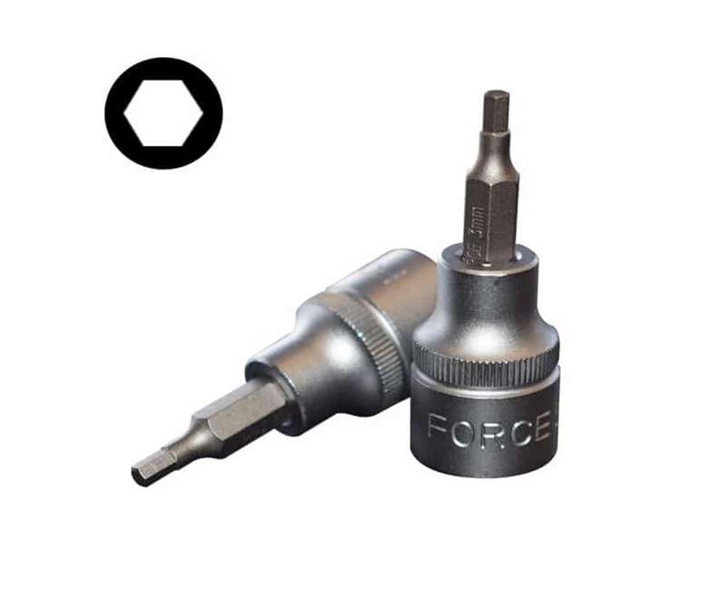 Force - Hex Socket Bit - 6mm - 3/8 Dr - 2 Pack