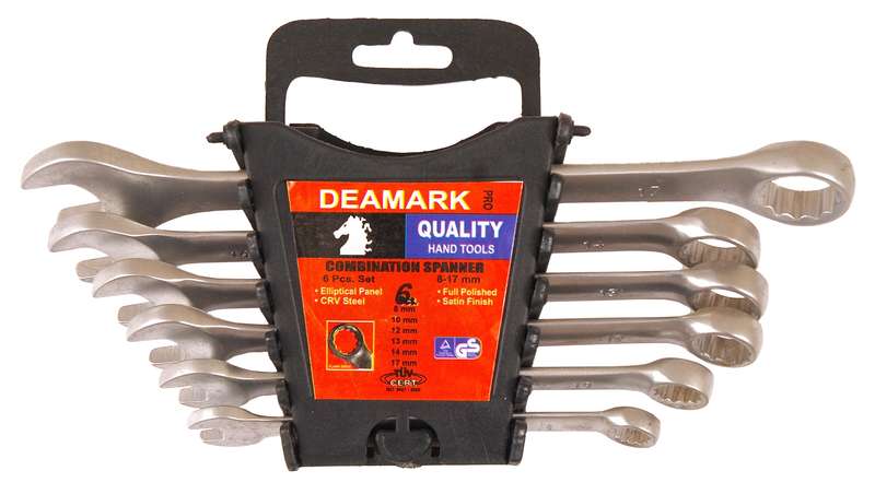 Deamark - Combi Spanner Set 6 Piece (8-17mm) Din3113A Cr-V