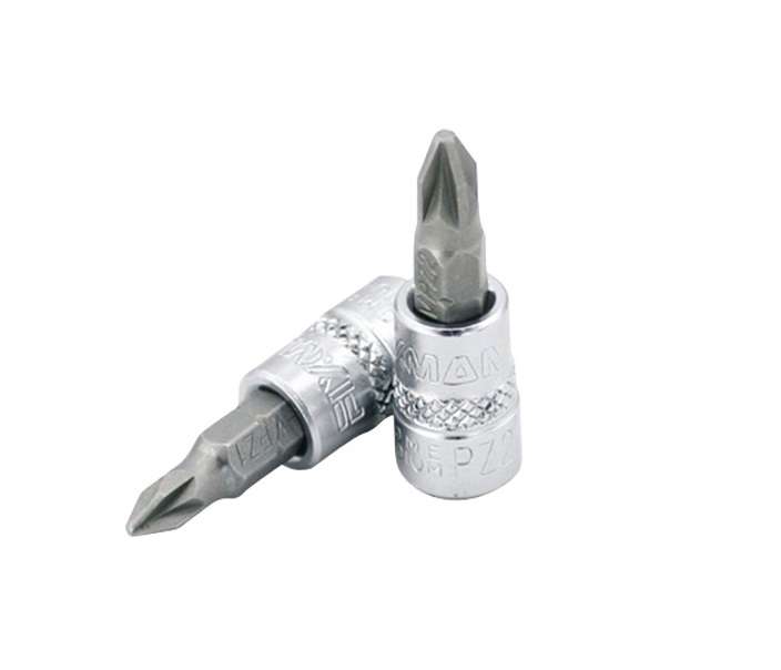 Fixman - 3/8 Dr.Bit Socket Pz1 Pozi Screwdriver Bit - 2 Pack