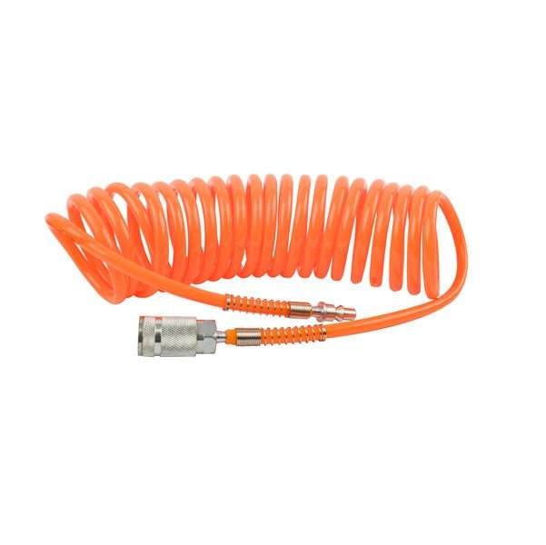 AirCraft - Spiral Hose 5M x 8mm x 5.5mm W/Aro Quick Coupler - 2 Pack