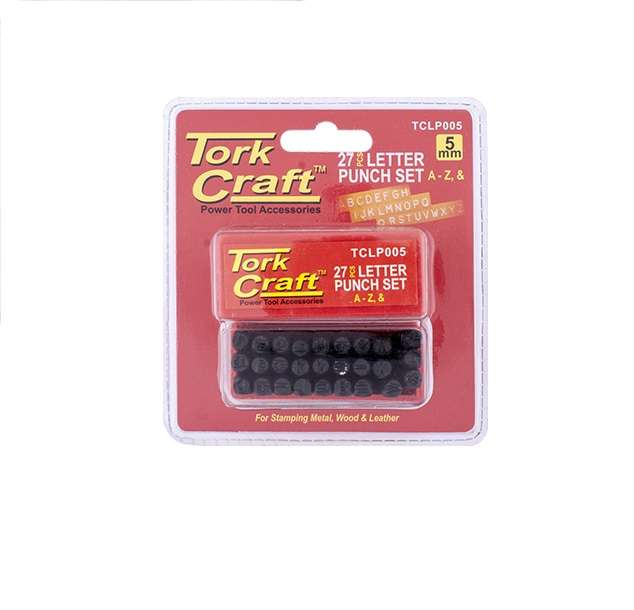 Tork Craft - Letter Punch Set 5mm A-Z Black Finish - 2 Pack