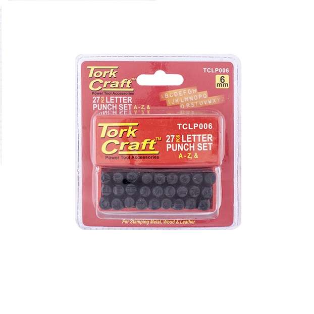 Tork Craft - Letter Punch Set 6mm A-Z Black Finish - 2 Pack