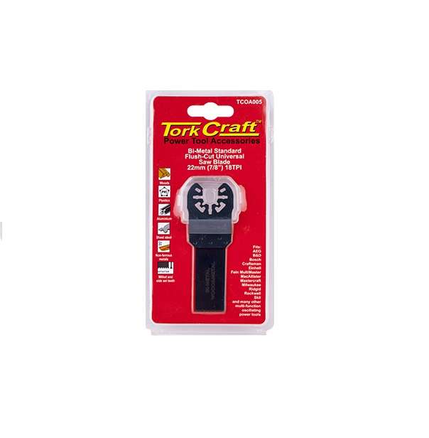 Tork Craft - Quick Change Flush Cut Metal Saw Blade 22mm - 2 Pack