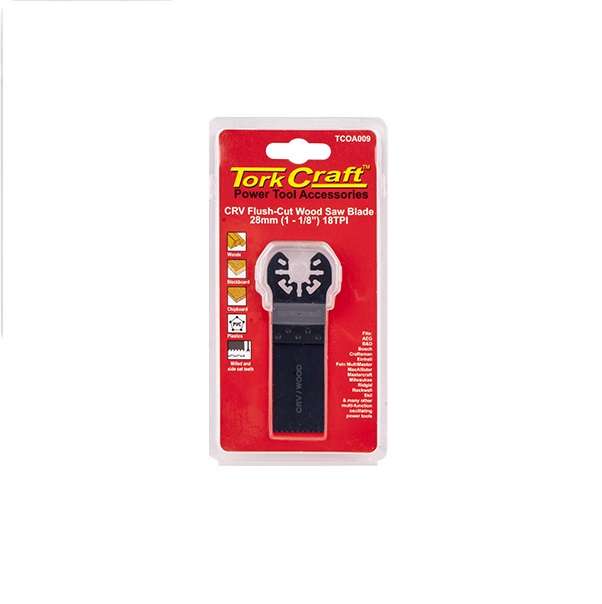 Tork Craft - Quick Change Flush Cut Wood Saw Blade 28mm - 2 Pack
