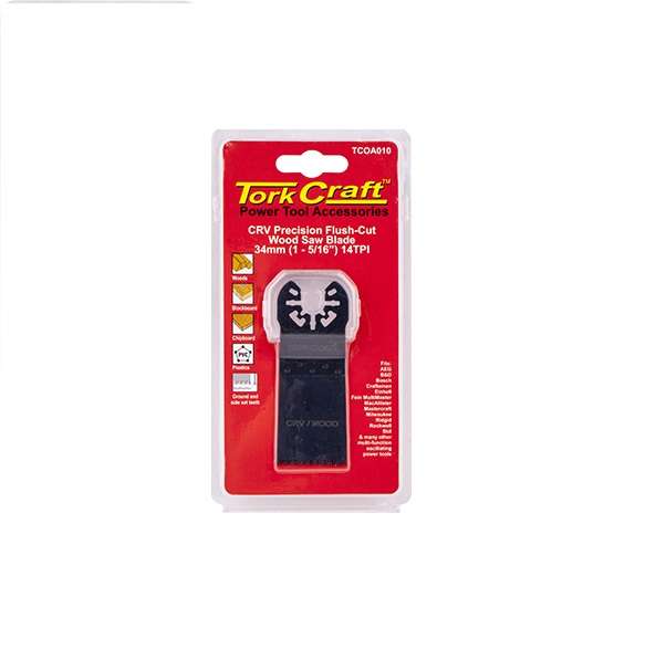 Tork Craft - Quick Change Flush Cut Wood Saw Blade 34mm - 2 Pack