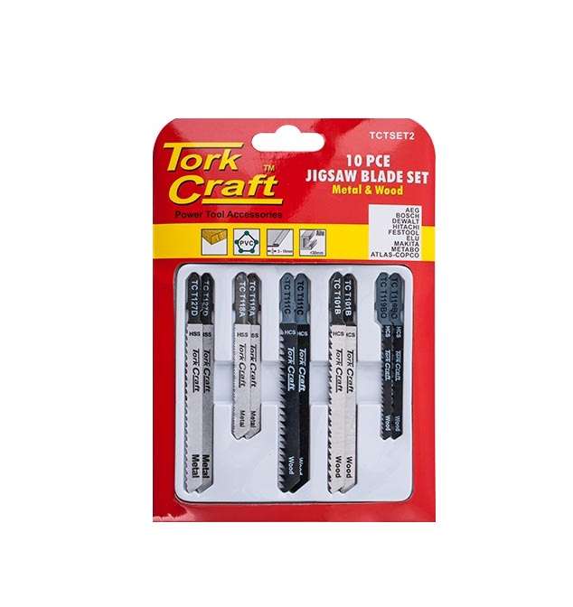 Tork Craft - Jigsaw Blade Set 10 Piece - 2 Pack