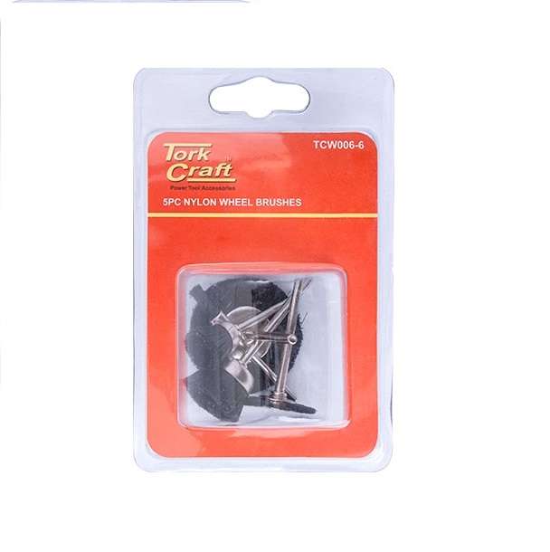Tork Craft - Wire Brushes Mini 5Piece Nylon 3.2mm Shaft - 2 Pack