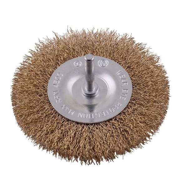 Tork Craft - Wire Wheel Brush 100mm x 6mm Shaft Blister - 2 Pack
