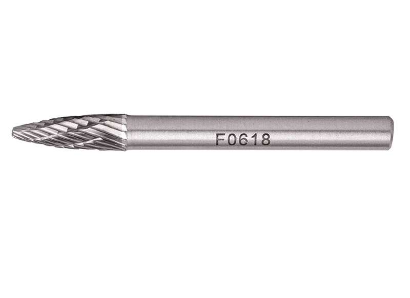 Tork Craft - Rotary Burr Tungsten 6x18x6mm Round Point - 2 Pack