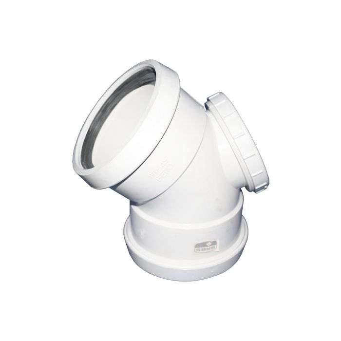 Waste Bend 45Deg Sv I.E 110mm Sabs - 2 Pack
