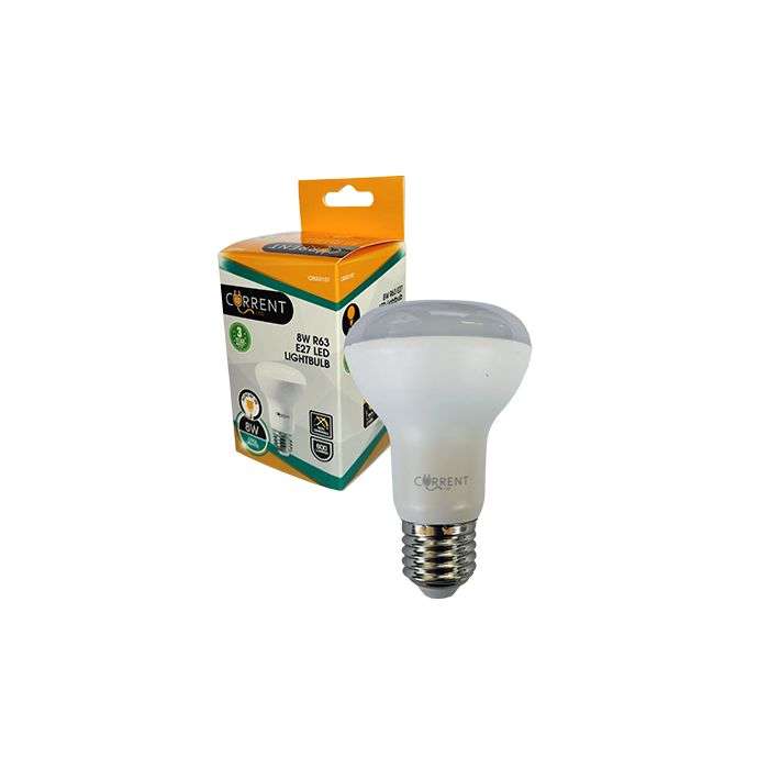 Current L/Bulb Led R63 8W Cw - 2 Pack