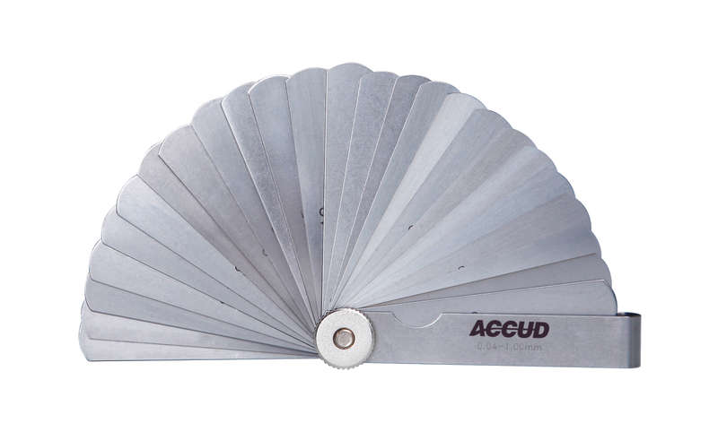 Accud - Feeler Gauge Length 75mm 0.04-1.00mm - 2 Pack