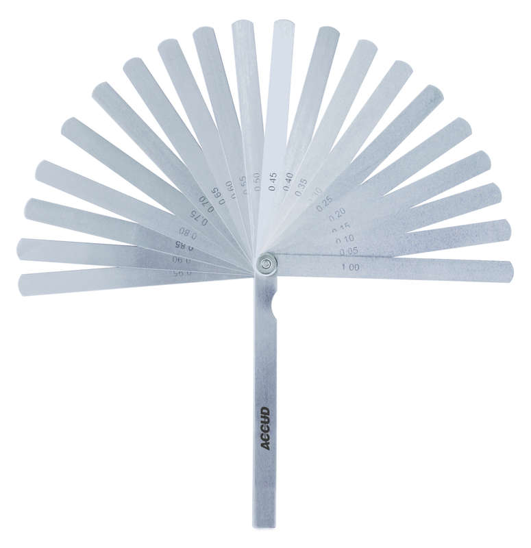 Accud - Long Feeler Gauge Length 150mm 0.05-1.00mm - 2 Pack