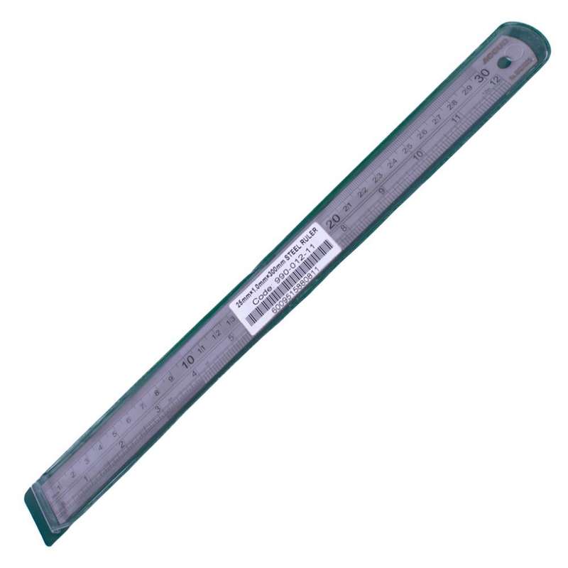 Accud - S/Steel Ruler 25mm x 1.0mm x 300mm Acc.011mm - 2 Pack