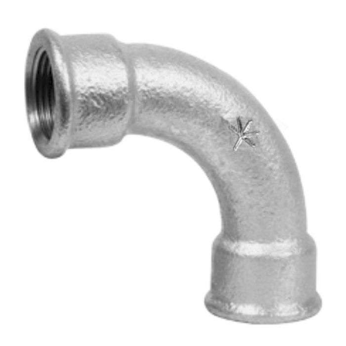 Bulk Pack x 2 Galvanised F/F 90Deg Bend - 50mm