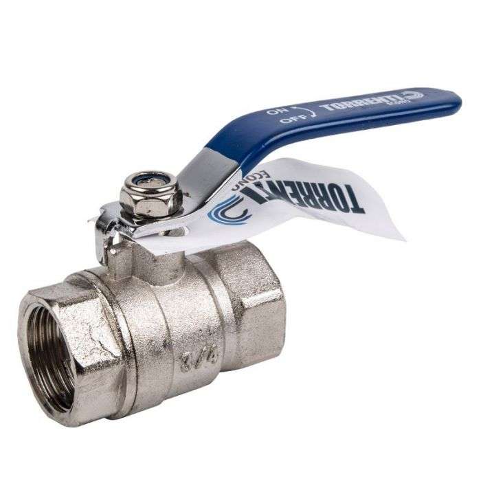 Bulk Pack x 2 Torrenti Full 32mm Bore Econo Ball Valve - Blue