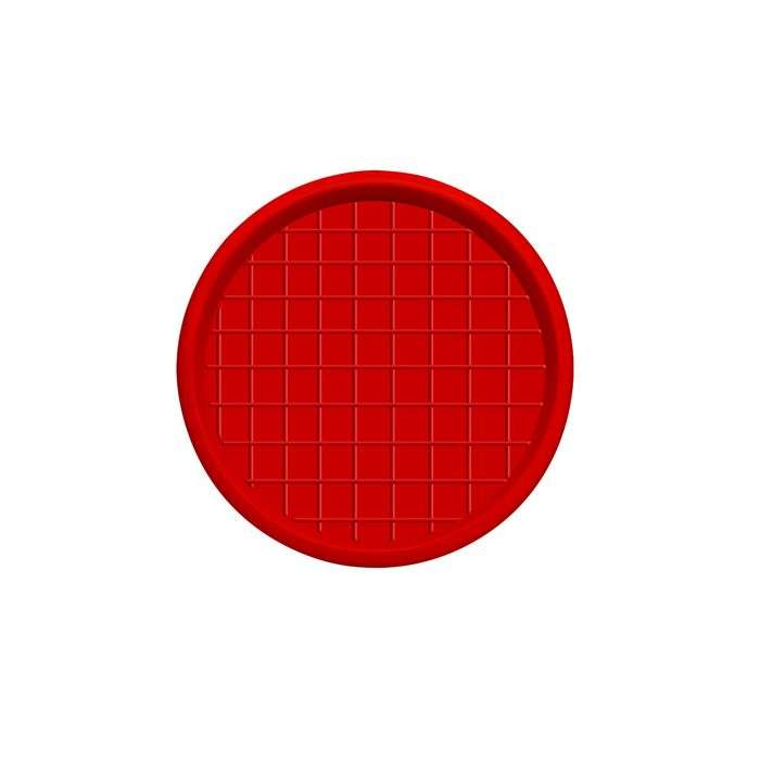 Poltek Poultry Round Feed Tray - Red