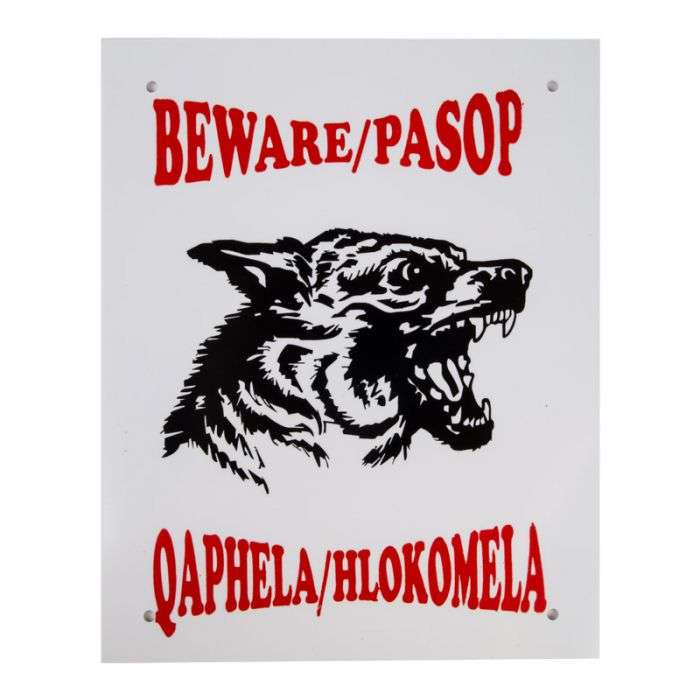 Bulk Pack 2 x Complete Beware Alsation Warning Sign
