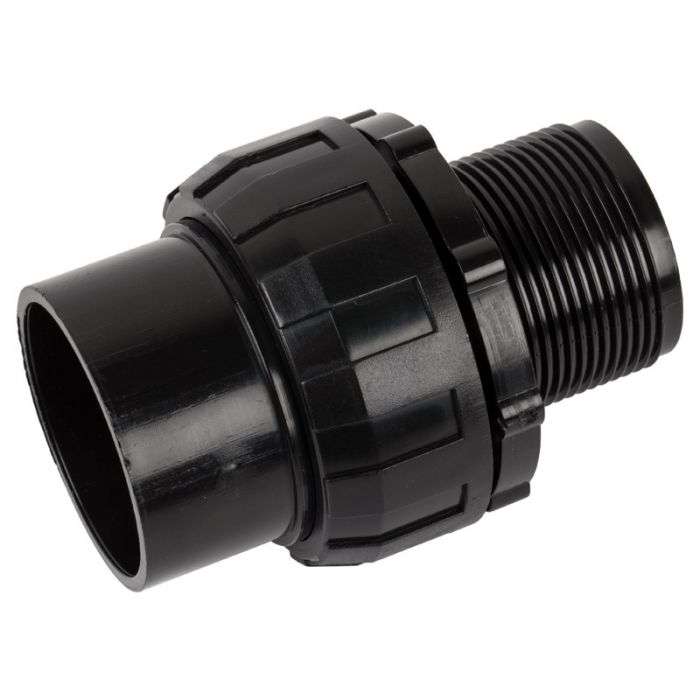 Union - Male Black Pvc 40mm