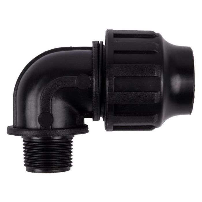 Bulk Pack 2 x Agri Male Compression Elbow TN - 50mm x 1.5 Inch
