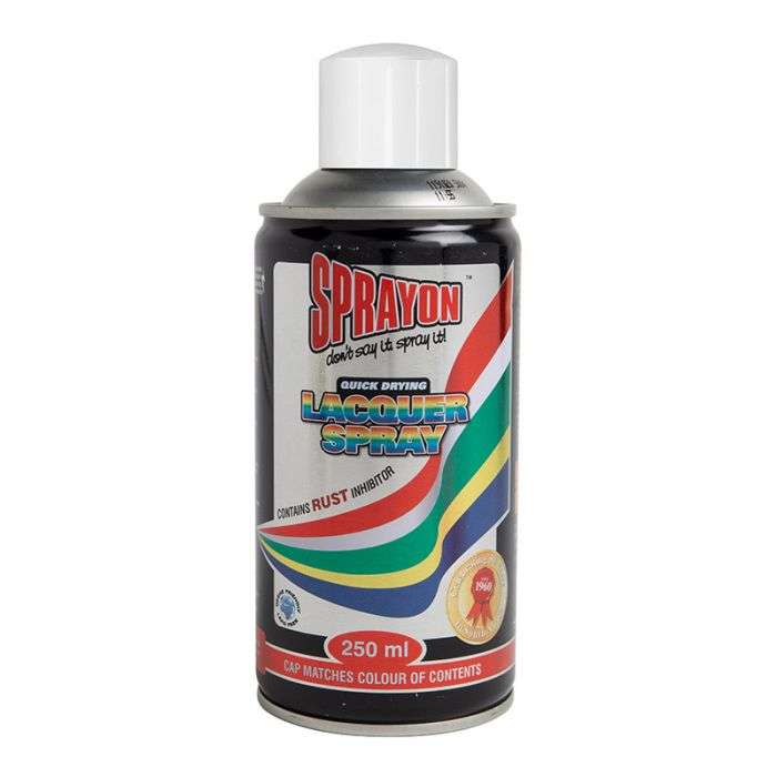 Sprayon Gloss White Lacquer Spray Paint (250ml)