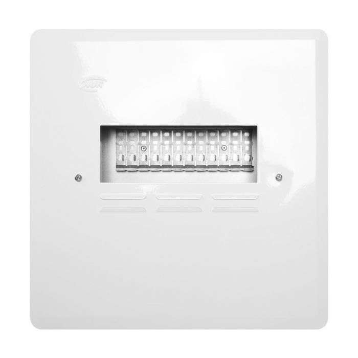 NUR Din Rail Distribution Board - 12W Flush Metal Base