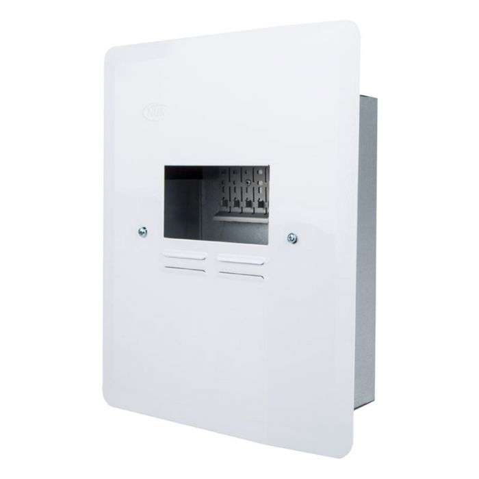 NUR - Mini Rail Distribution Board - 8 Way - Surface Metal - Bulk Pack of 2