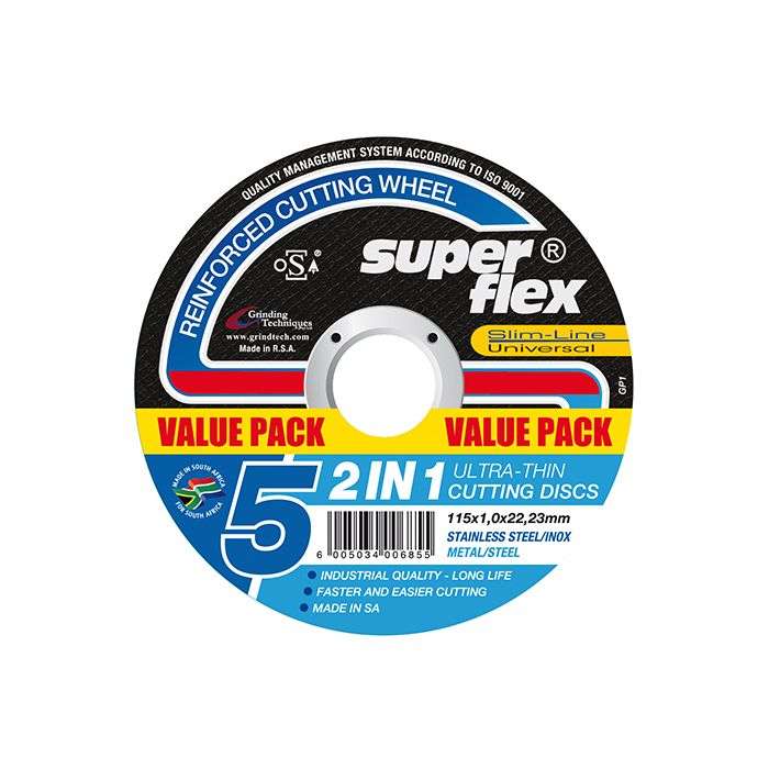 Superflex - Cutting Disc Steel 115X1mm 5Pack Superf - 2 Pack