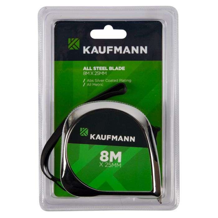 Kaufmann - Tape Measure All Steel Blade 25mmx 8M - 2 Pack