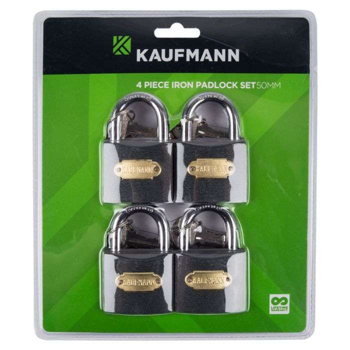 Kaufmann - Steel Lock Set 4 Piece 50mm