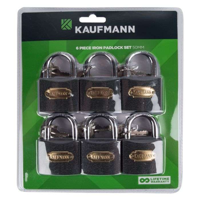 Kaufmann - Steel Lock - Set 6 Piece - 50mm - 2 Pack