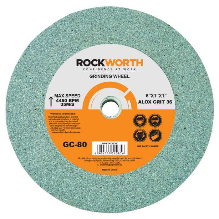Bulk Pack 2 x Rockworth A36 Bench Grinding Wheel 150mm x 20mm x 31mm