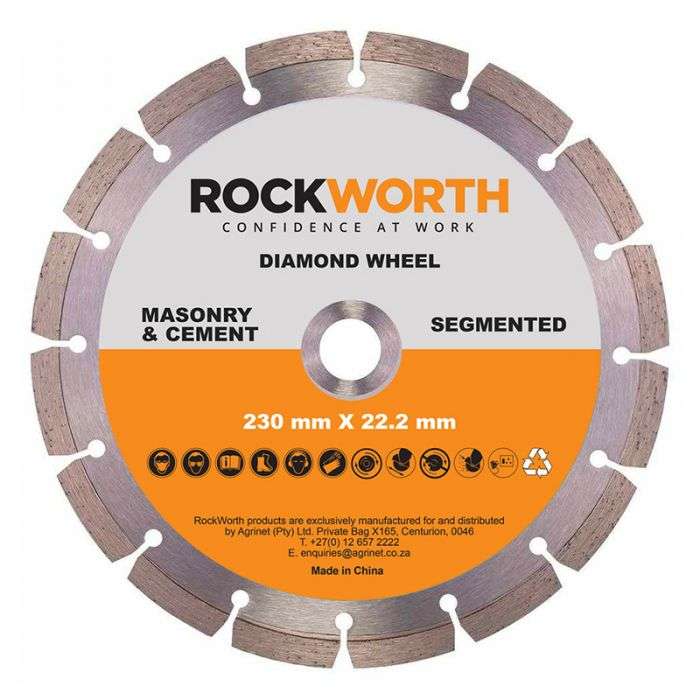 Rockworth - Diamond Wheel - Segmented Rim - 230mm - Bulk Pack of 2