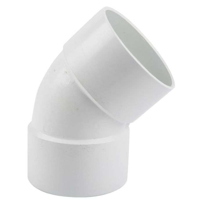 Agrinet Pvc Round Downpipe Gutter Bend - 45 Degree (Pack of 2)