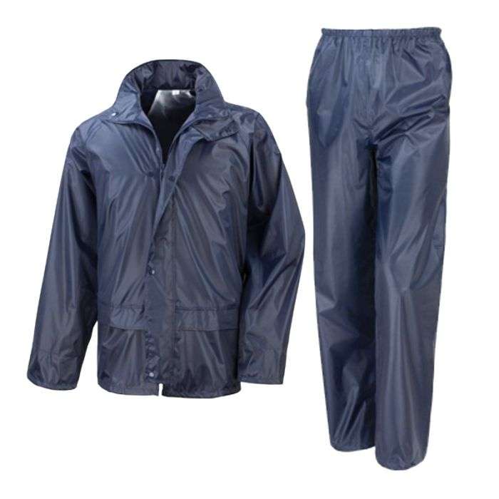 Skudo Elite Rain Suit 2Piece Rubberised Navy 2XL