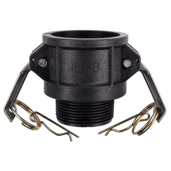 Bulk Pack 2 x Camlock PP Type B Female Coupler x Male BSP - 25mm