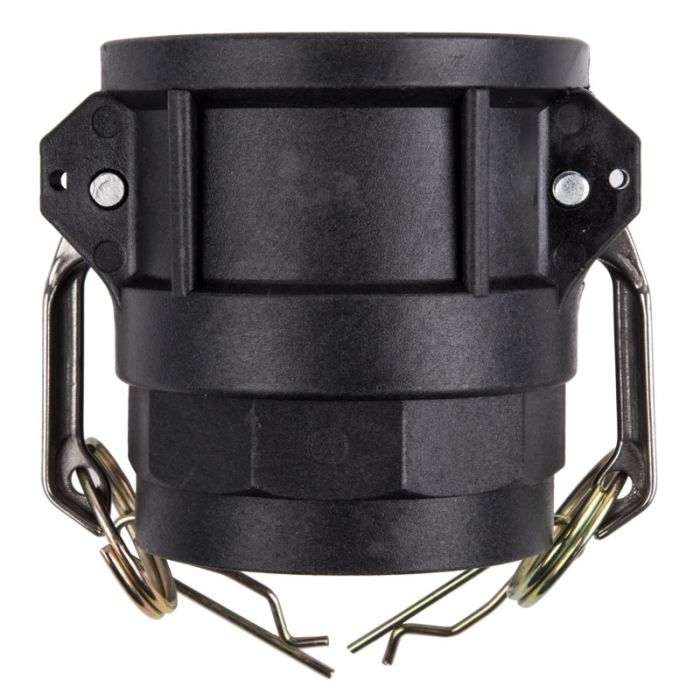 Bulk Pack x 2 Camlock PP Type D Female Coupler x Female BSP - 50mm