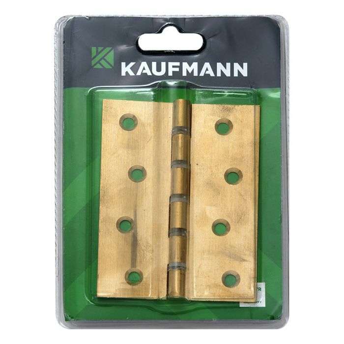 Kaufmann Butt Hinge 100mm Brass Nylon Washer (Pair)