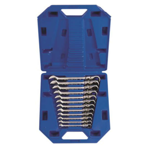 King Tony - Ratchet Spanner Set Flatex Head 8-19Mm