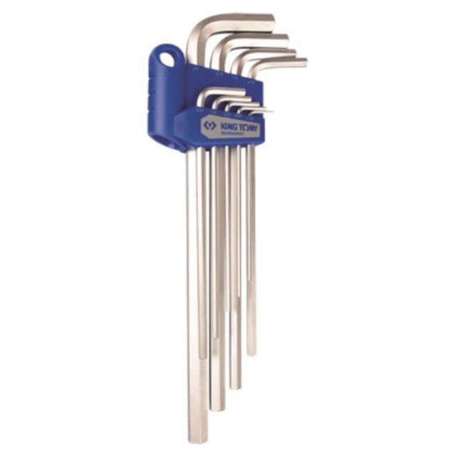 King Tony - 9 Piece Allen Key Set - Extra Long - 1/16 Inch - 3/8 Inch