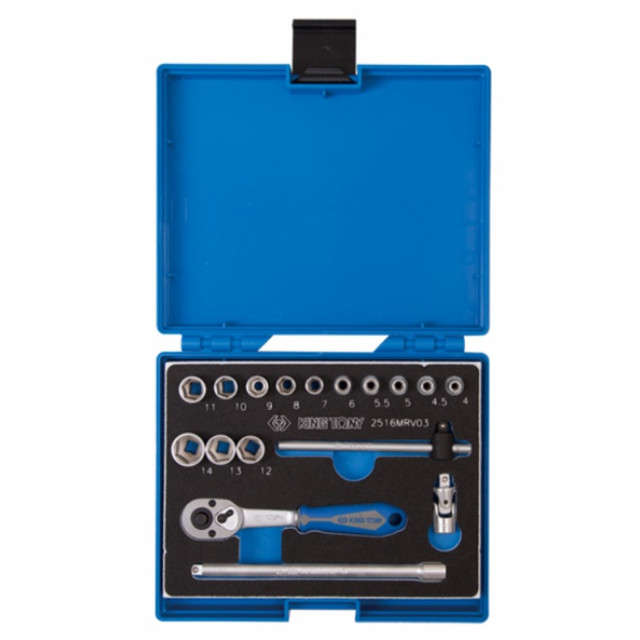 King Tony - 1/4 Socket Set In Eva Foam - 17 Piece